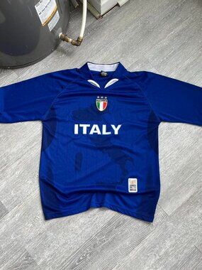 Blue / White Vintage “Drako” Italy / Italia Soccer / Football Jersey